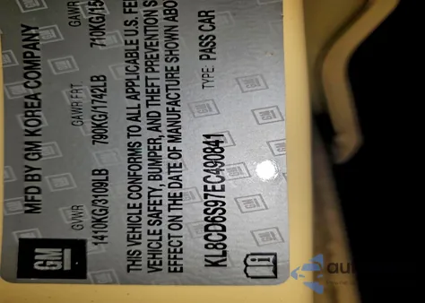 2014 Chevrolet Spark 1Lt from USA, damaged, VIN KL8CD6S97EC490841